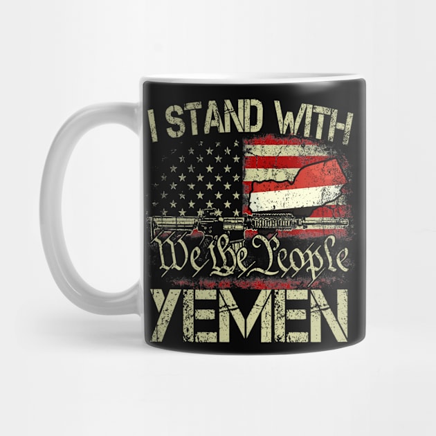 I Stand With Yemen, We the People American Flag by WestKnightTees